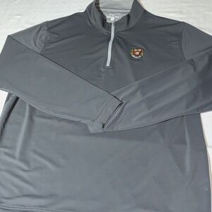Peter Millar 1/4 Zip Mens 3XL Golf Pullover Gray Performance Crown Sport Harvard